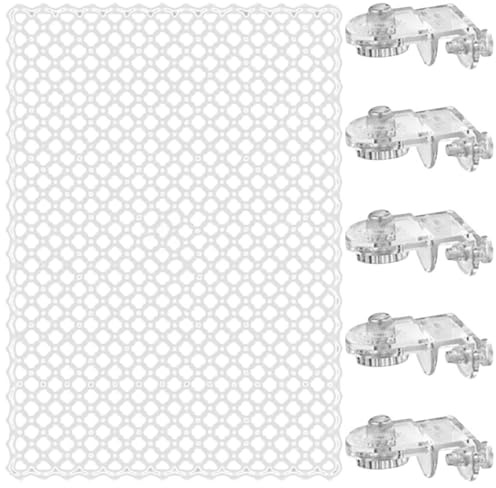 Transparentes Schutznetz für Aquarien, verhindert Springen, inklusive 5 stabilen Halterungen