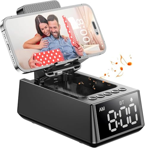 BBL Wireless Bluetooth Speaker 3-in-1, Gift for Men, Gadgets for Men, Featuring a Foldable Mobile Phone Stand and Alarm Clock Function, Perfect Birthday for Friends and Parents