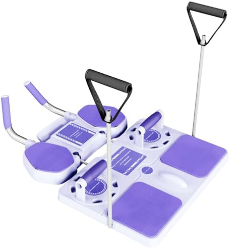 ARAER Équipement de pilates avec rouleau abdominaux, mini machine de reformage portable, pompes, planche, ABS, entraînement de résistance pour homme et femme entraînement à domicile