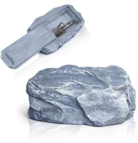 Fake Rock Hidden Storage Key Hider with Secret Compartment, Hidden Key Rock | Realistic-Looking Key Hider Outside Waterproof, Used for Garden Yard Outdoor Decor, Stone Safe Storage Case