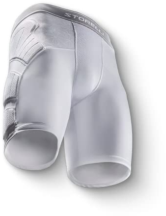Storelli Los Sliders Deportivos Unisex BodyShield, de Alta protección contra Impactos, Transpirables y Resistentes a los Rayos UV para fútbol y Deportes de Alta Intensidad, Blanco, Medium