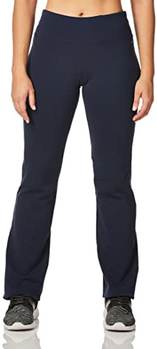 Jockey Women's Active Cotton Stretch Slim Bootleg Yoga Pants Dark Navy