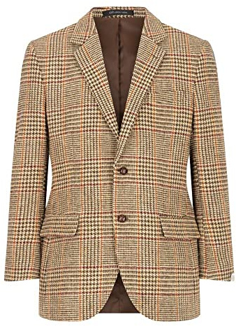 WALKER AND HAWKES - Harris Tweed Blakemore Blazer för män, Ökenbrun, 54 SE
