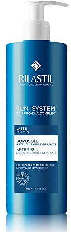 Rilastil Sun System Latte Doposole Rinfrescante Viso e Corpo, Emulsione Fluida dalla Texture Leggera, Idratante e Rigenerante, Confezione da 400ml