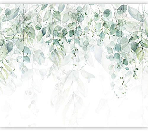 murando - Carta da parati Foglie 400x280 cm Fotomurali in TNT Murale alla moda Decorazione da Muro XXL Poster Gigante Design Cameretta Carta per Pareti Rami Pianta Verde Botanico Elegante b-C-0615-a-b