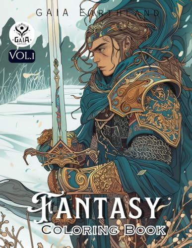 Fantasy Coloring Book : GAIA Earthland. Art activity book that perfect for adults and teens who love Fantasy! It features 40 high-quality ... Character for stress relief and relaxation.