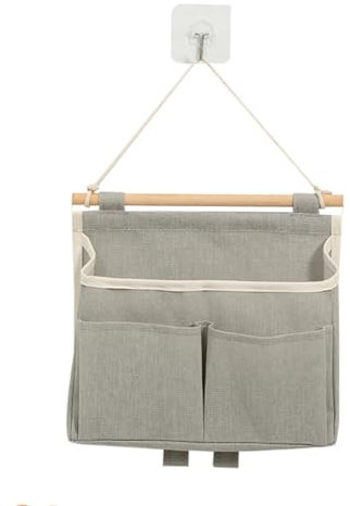 WeddHuis 1 Stück Hängeorganizer, Hohe Kapazität Hängeaufbewahrung Tür Organizer, Faltbares Leinen Wand Organizer Hängend für Zuhause, Büro, Schlafsaal, Bad