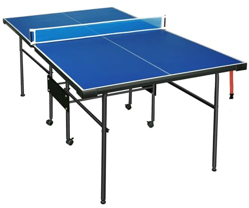 HLC Mesa de ping pong, tablero de fibra de densidad media, patas de acero, con bolsa de transporte, 206 x 114,5 x 76 cm