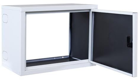 Cassetta Coibentata per Contatore Acqua in Lamiera Preverniciata Bianco Grigio – Spessore 6/10 – Dimensioni 50x60x25cm – Dotata di chiave