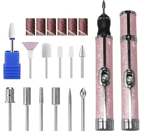 FUG 4 Speeds Electric Nail File for Thick Toe Nails Set, Toenails Grinder with 18 Drill Bits for Various Nails and Shapes