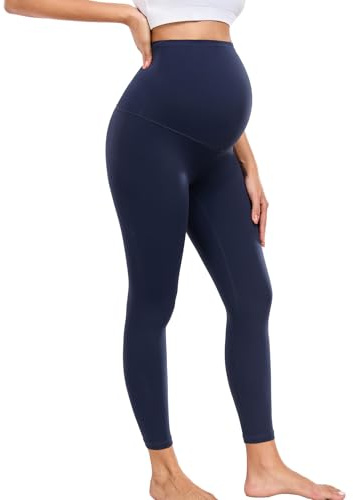 wirarpa Dam, mammaleggings, hög midja, gravidleggings, ogenomskinliga, mjuka, elastiska, mammamode, yogaleggings, Marinblå, XS