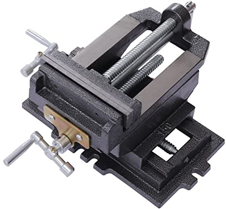 6 Cross Slide Vise Drill Press, Removable Vise Metal Milling with 3 Loose-Tightening Screws 2 Way X-Y Heavy Duty Clamp Machine for Most Milling and Drilling Machines
