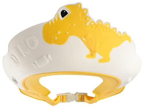 RIZGHWOY Cuffia da Doccia per Bambini, Cuffia da Bagno Morbida con Dinosauro Carino per Bambini Piccoli, Antiscivolo con Protezione Dall'acqua per il Bagno, Adatta per da 1 a 15 Anni (#11)