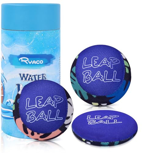RYACO Leap Ball Water Skipping Pool Balls 3 Pack Bouncing Beach Ball