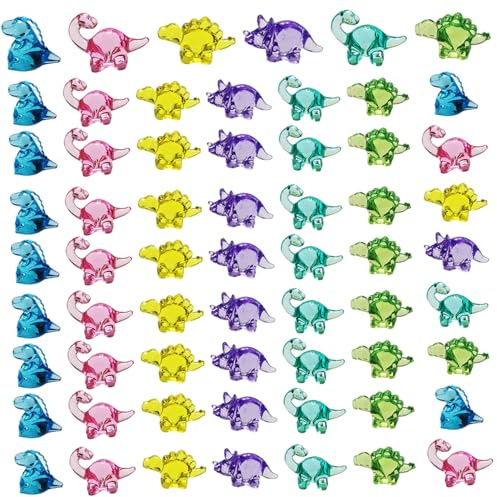 Syutokul Mini dinosauriefigur, färgglada små dinosauriefigurer för cupcake-toppar, djurleksaker för pyssel, gör-det-själv-miniatyrscener, födelsedagsfest-presenter.