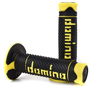 Domino 1295377 Manopole, Nero/Giallo, Set di 2