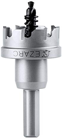 Coronas Perforadoras, EZARC Sierra de Corona Broca Circular de Carburo, Perforar en Metal y Inoxidable, Grado industrial 38mm