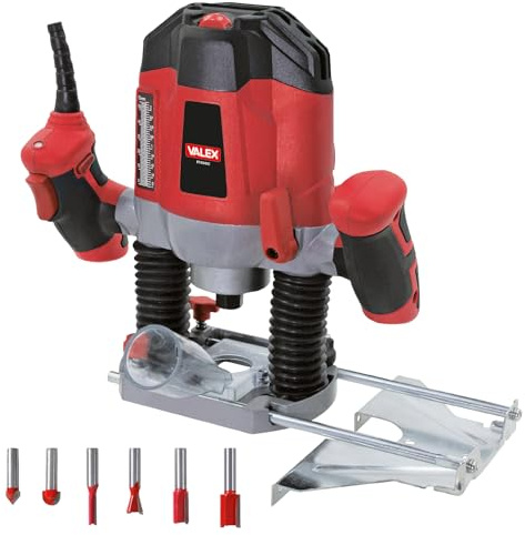 Valex F1300C Fresatrice Verticale, 1300W, 6 frese e accessori inclusi