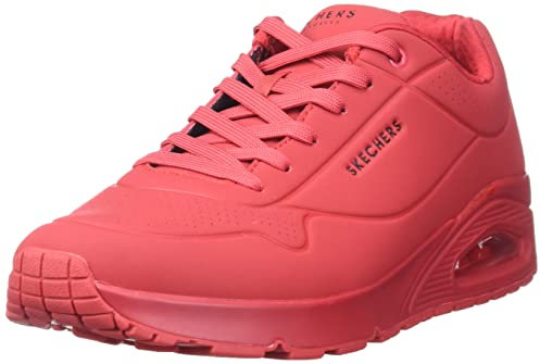 Skechers Herren Uno Stand On Air Sneaker, Red Durabuck Mesh, 45.5 EU