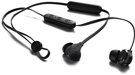 Boompods Sportline - Auricolari wireless Bluetooth, IPX4, impermeabili, con microfono, durata della batteria 5 ore, cuffie intrauricolari wireless per corsa, palestra, colore nero