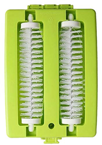 AMOYER Double Tête De Brosse Multifonctions Tapis De Table Brosse De Nettoyage Sweeper Portable Crumb Dirt Cleaner Rouleau Outil (Couleur Aléatoire)