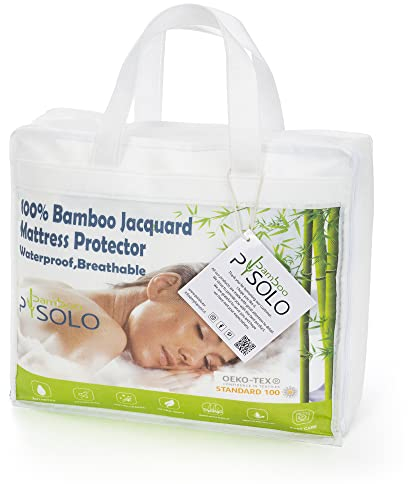 PISOLO Protège Matelas Imperméable Bambou 160x200, Couvre Matelas Luxe Confort Respirant Surmatelas Hygiénique Anti-acariens Imperméable, Super Protecteur, Barrière Anti-Fuite, Doux et Silencieux