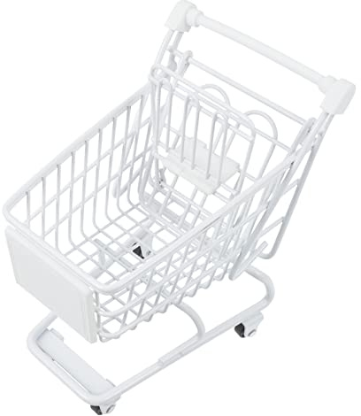Toyvian Mini Panier De Courses Avec 4 Roues 15X13.5X9.5Cm Jouet De Simulation Pour Enfants Et Rangement Pratique Pour Bureau Maison