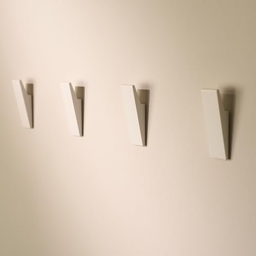 Design Amburgo Ganci adesivi forte | Appendi accappatoio bagno | Porta asciugamani bagno adesivo | Appendini bagno e ganci cucina | Design Moderno | 4 Pezzi | Appendi asciugamani bagno bianco