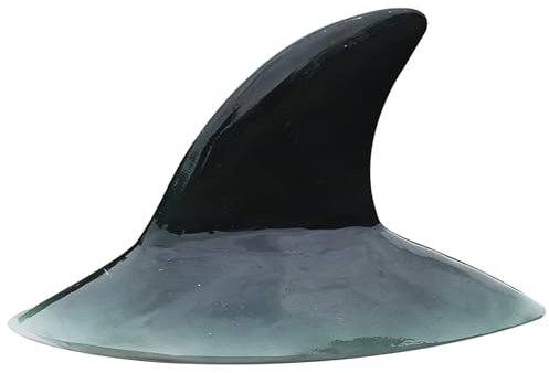 Baobiutin Schwimmende Teichdekoration realistische gruselige schwimmende Haifischhai -Harz -Teichdekorationen Außenhai Dekor für Pool -Teichgarten, Teichdekor, Haifischdekor (Fin) 11.4x6.7