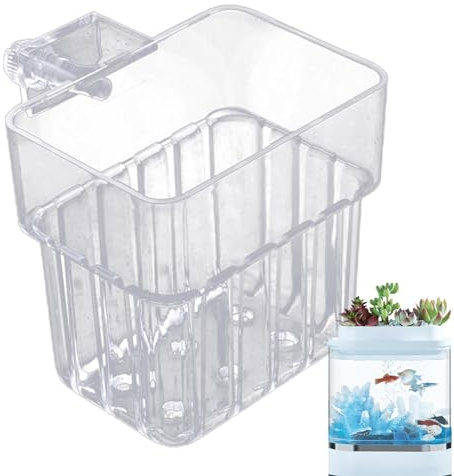 Aquatic Plant Cup for Fish Tanks - Aquarium Plant Basket with Hook, Ideal for Planting and Displaying Aquatic Plants in Your Aquarium or Aquaponic Setup