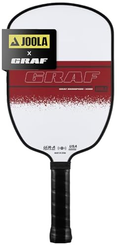 JOOLA Champion 12 mm Pickleball enkel paddel eller set – agassi-form med utökad söktpunkt – sandblästrad yta ökar centrifugering och kontroll – UPA-certifierad – USAP-godkänd – NFC-chip aktiverat.