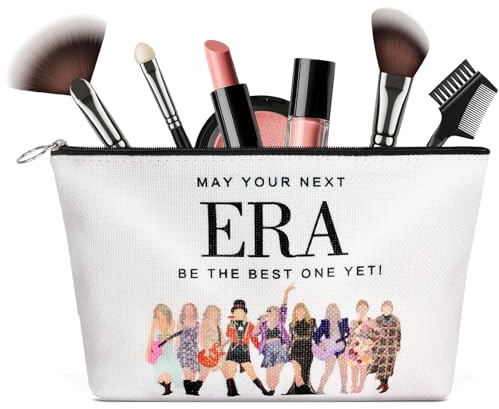 AYBUY Borsa per Il Trucco in Lino, Borsa per Trucchi in Tela Musicale Borsa, Borsa per Trucco Ragazza con Modello Musicale, Ideale Come di per Moglie, Sorella O Amica（A）