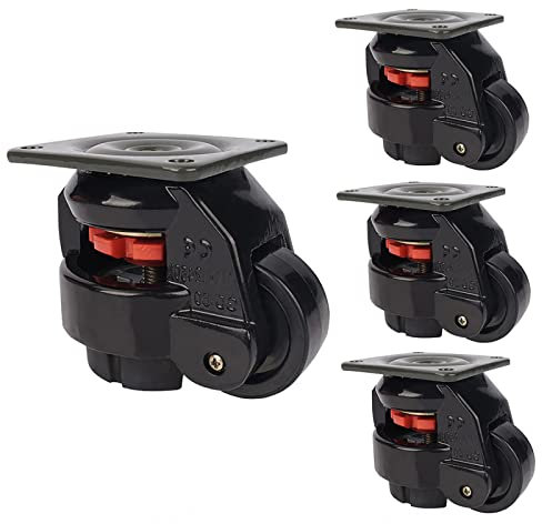 HBDBJRWB PCS.Teleskoprollen für schwere Geräte, höhenverstellbare Schwenkräder, mechanische Transportrollen, für Arbeits- und Schweißtische,60F