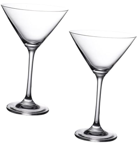 SWETRACE Set di 2 Bicchieri per Cocktail in Vetro da 200ml, Stile Unico e Chic, per Feste e Banchetti Design Elegante e Funzionale per Vino Bianco e Liquori