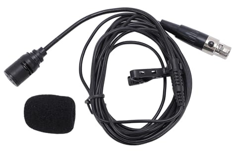 WPAODMWYI Microphone Lavalier omnidirectionnel, Micro-Cravate avec Pare-Brise et Clips pour l’Enregistrement vidéo, Le podcasting et Les interviews, Compatible avec Les appareils Photo et Le
