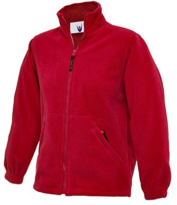 UC603 - Red - 7/8 yrs - 300GSM Childrens Full Zip Micro Fleece Jacket