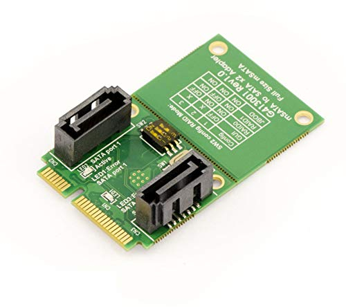 Kalea-INFORMATIQUE Tarjeta controladora mSATA 2 Puertos SATA 3.0 Raid 0 1 JBOD para Montar Dos Discos SATA o SSD en un Puerto mSATA