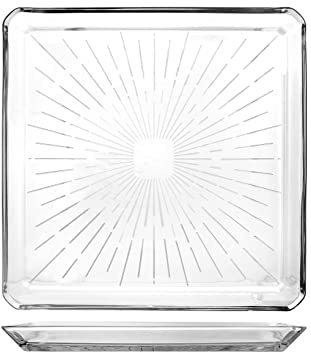 Pasabahce Madlen Teller aus Glas, quadratisch, 24 cm
