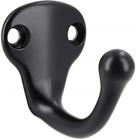 SIRO Kleiderhaken Neuwied, Klassisch, Vintage, Schlicht, Druckguss schwarz matt pulverbeschichtet, 37 mm x 40 mm x 30 mm, LA 20 mm, 583/PB12