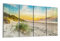 DEQORI Glasbilder Echtglas | Motiv Baltischer Dünenstrand | horizontal 4-teilig 120x60 cm | große XXL Deko | Wandbilder für Wohnzimmer, Schlafzimmer, Flur & Küche | moderne Wanddeko