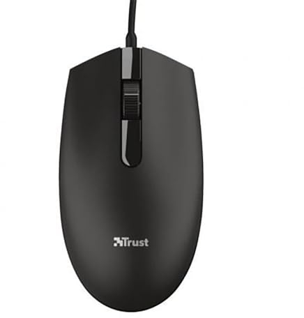 Trust TM-101 Maus USB Optisch Schwarz 3 Tasten 1200 DPI Integriertes Scrollrad