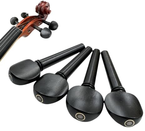 HDYNUZ 4 Clavijas de afinación de ébano para Violonchelo, Clavijas de afinación de ébano para violín, Piezas de Repuesto, Accesorios para Instrumentos de Cuerda(Cello Tuning Pegs,1/8)