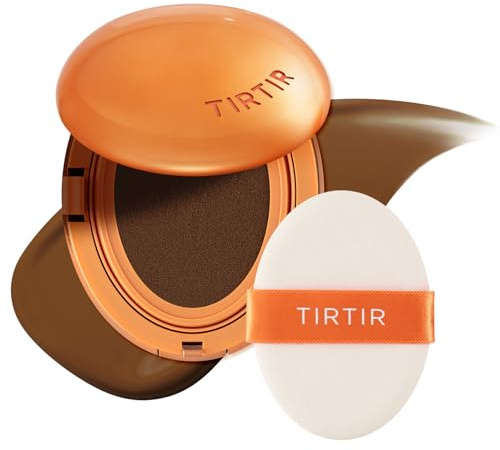TIRTIR Mask Fit AI Filter BB Cushion Foundation | KI-ähnliches halb-mattes Finish, Mittlere bis Hohe Deckkraft, Koreanisches Make-up Beauty, (0,63 Fl Oz), 45W Chestnut