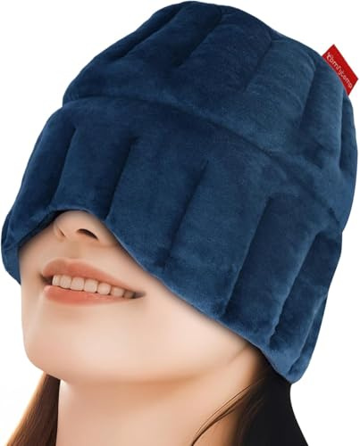 Comfytemp Cappello Riutilizzabile per Emicrania e Fascia Mal di Testa, Alleviare la Pressione Sinusale, Mal di Testa Tensivi e Affaticamento Degli Cchi, Maschera Termica per Gli Occhi