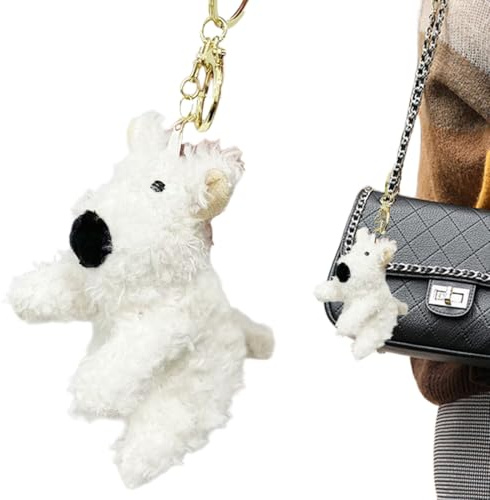 OIXEYA Llavero De Peluche Perro Terrier Llavero De Peluche Llavero Llavero Perro 11 Cm