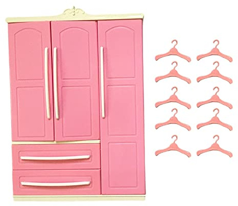 Armoire ouverte en plastique pour poupée - Organisateur de vêtements - Décoration de la maison