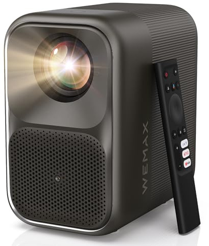 WEMAX Videoproyector Inteligente Google TV y Netflix Oficial, 500 ISO Lúmenes, 1080P (4K), Autofocus y Corrección IA, Óptica Sellada Anti-Polvo, Dolby Audio. Ideal para Cine en Casa y Deportes 2026