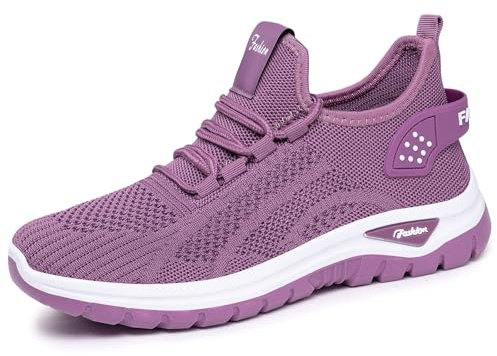 Scarpe da Ginnastica Donna Sneakers Sportive Leggere Sneakers Moda Comode Traspirante Pelle Scarpes Ortopediche Outdoor Antiscivolo