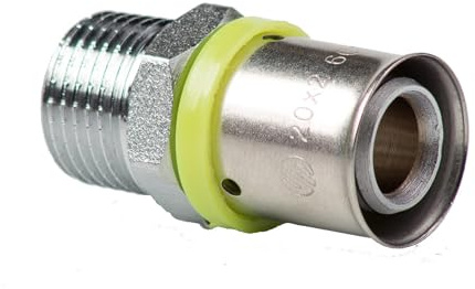 Pressfitting Fittings kompositrör aluminium kompositrör, koppling Ø 25 x AG 3/4 tum