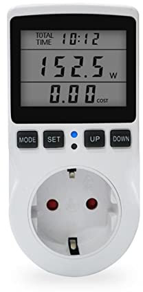 Vigcebit wattmètre - Wattmètre avec Grand écran rétroéclairé,l'alimentation avec Protection Multiple pour Bureau, Usine, Laboratoire